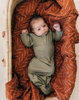 Olive Bamboo Knot Gown