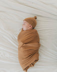Mustard Bamboo Stretch Swaddle