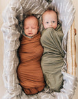 Olive Bamboo Stretch Swaddle