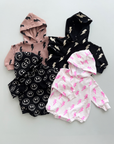 Hooded Bubble Romper | Mocha Bolts