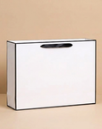 White with Black Border Paper Gift Bag w/ free tissue
