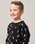 Lightning Bolt Pullover - Black