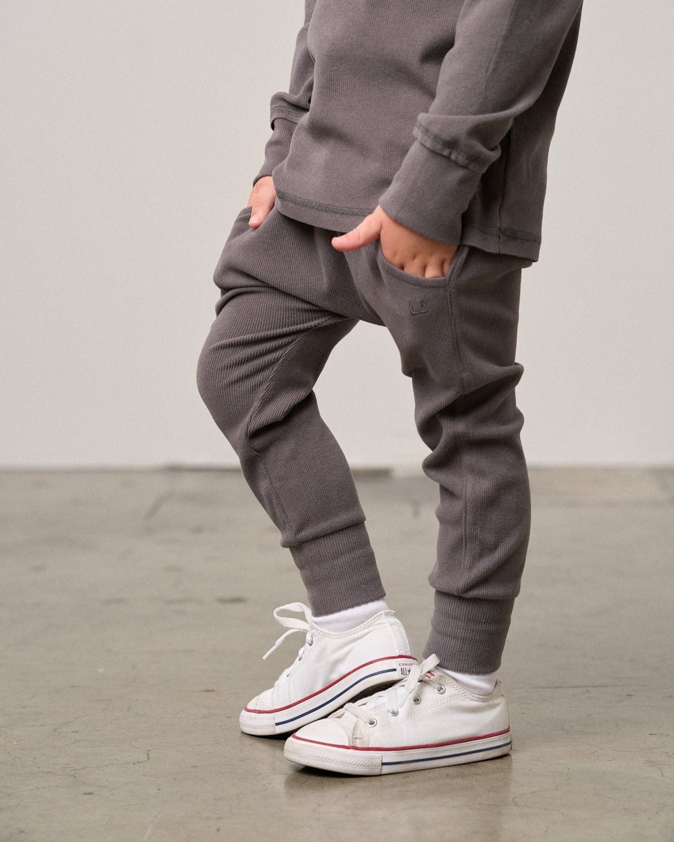 Ribbed Jogger - Graphite