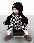 Hooded Fleece Romper in Venice (PREORDER)