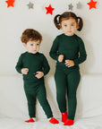 Rib Green Long Sleeve PJs