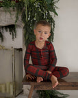 Bamboo Two Piece Pajamas | Christmas Plaid