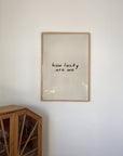 How Lucky Are We Wall Art Print | Valentine's Day Decor