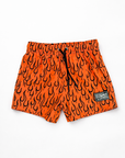 Hybrid Swim Trunks in Neon Valencia x Fuego || PREORDER