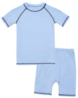 Sky Bamboo Stitch Boys Girls Infants Short Sleeve PJs-C