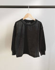Toddler Black Acid- Wash Long Sleeve Tee