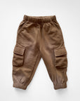 Toddler Classic Cargo Sweatpants in Camel