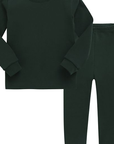 Daily Dark Green Cotton Long Sleeve PJs