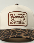 Howdy Darlin' Embroidered Leopard Brim Trucker Hat