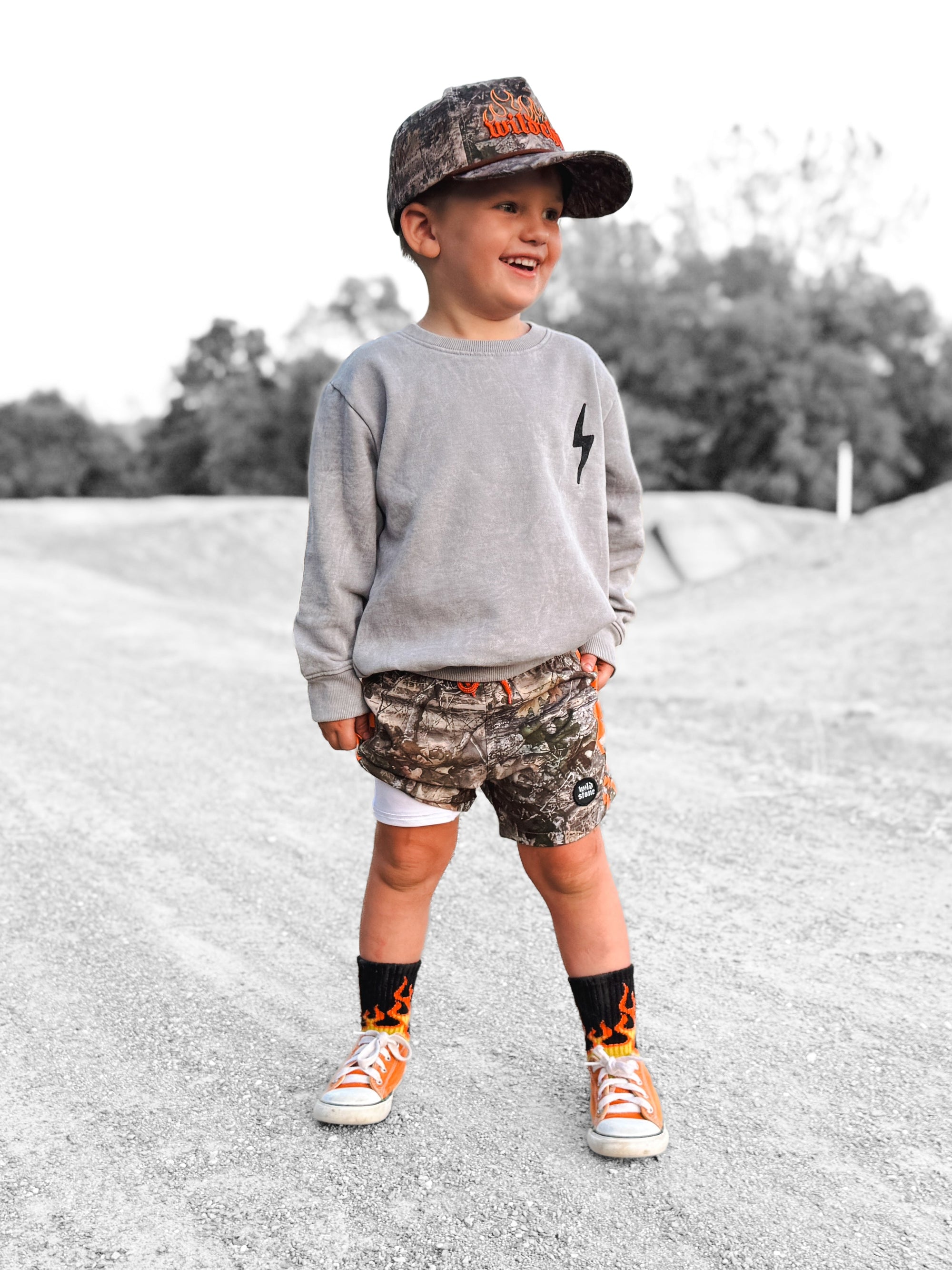 Camo checkered boardshorts