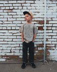 Double Knee Denim - Washed Black