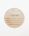 HELLO I'M NEW HERE BIRTH ANNOUNCEMENT SIGN