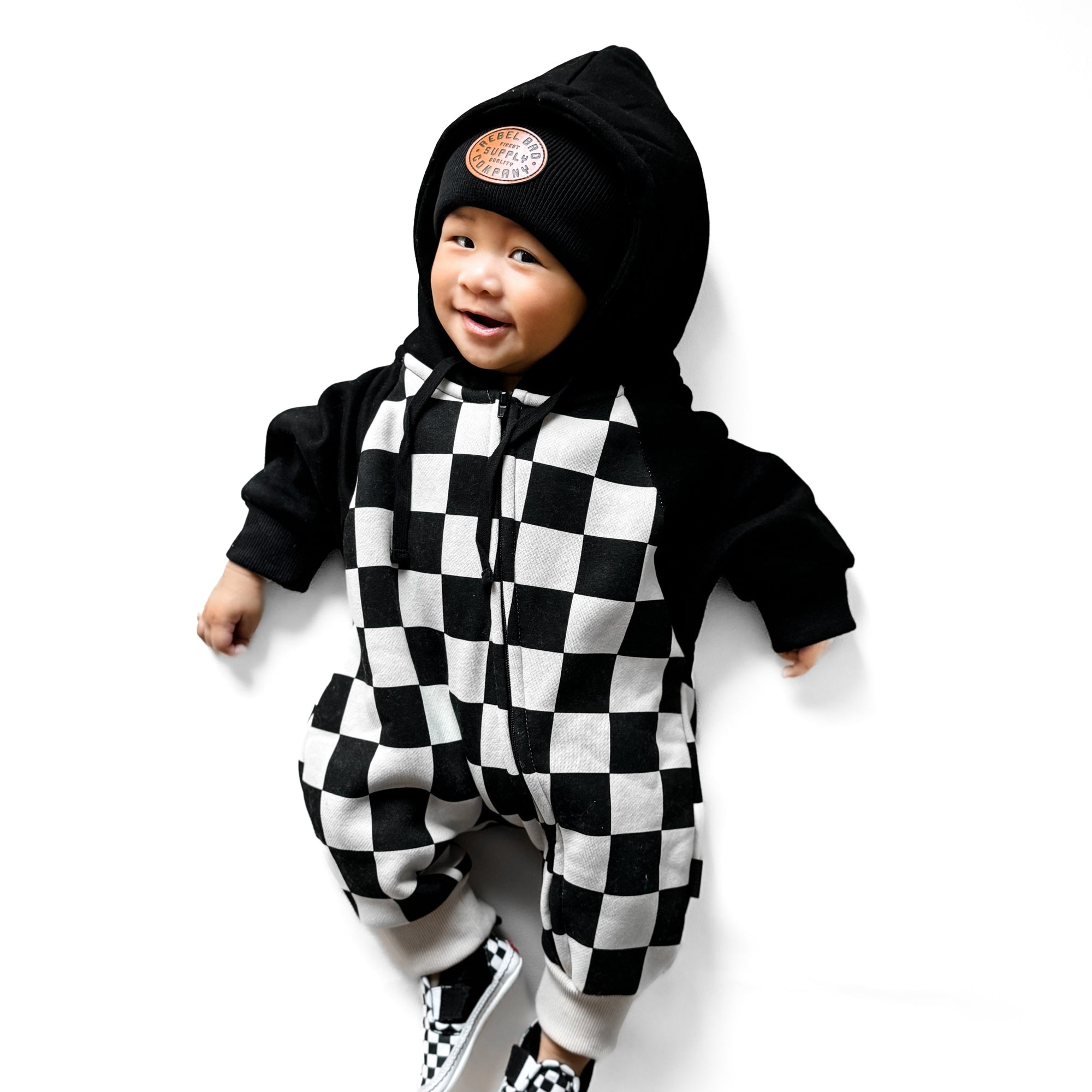 Hooded Fleece Romper in Venice (PREORDER)