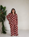 Women's Bamboo Button Up Lounge Set | Vintage Santa
