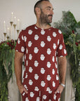 Men's Short Sleeve Pajamas | Vintage Santa