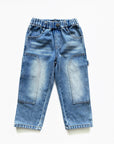 Double Knee Denim - Mid-Blue