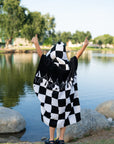 Checker Flame Hooded Towel