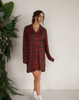 Women's Bamboo Sleeping Dress | Christmas Plaid
