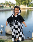 Checker Flame Hooded Towel