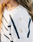Navy Stripe Knit Sweater
