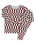 Bamboo Two Piece Set | Chocolate Checkered
