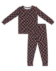Bamboo Two Piece Set | Chocolate Wavy Checkered