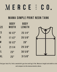Mama Simple Print Neon Tank