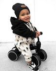Hooded Fleece Romper in Bowie (PREORDER)