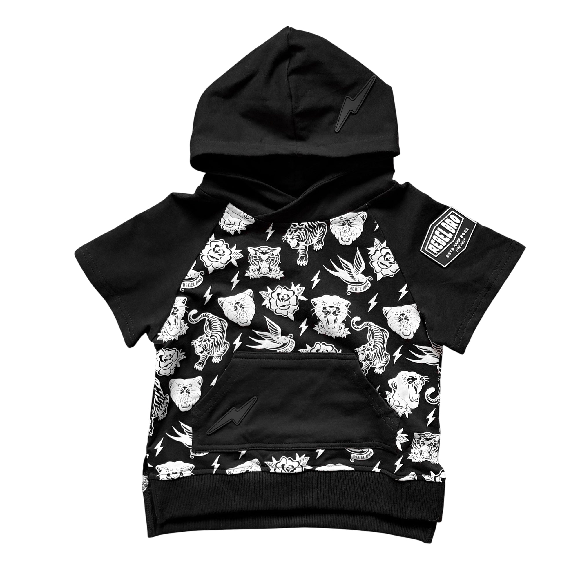 Short Sleeve Hoodie in Born To Be Wild