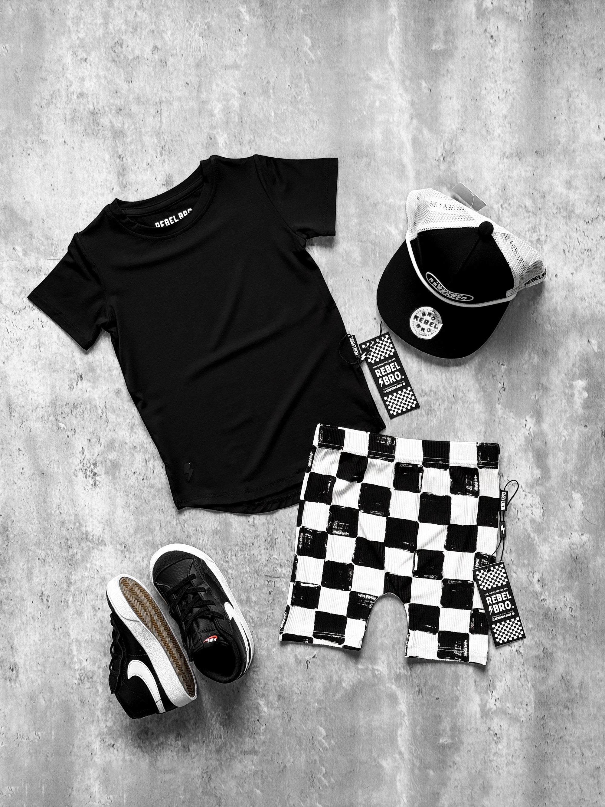 Bamboo Biker Shorts in Vintage Venice