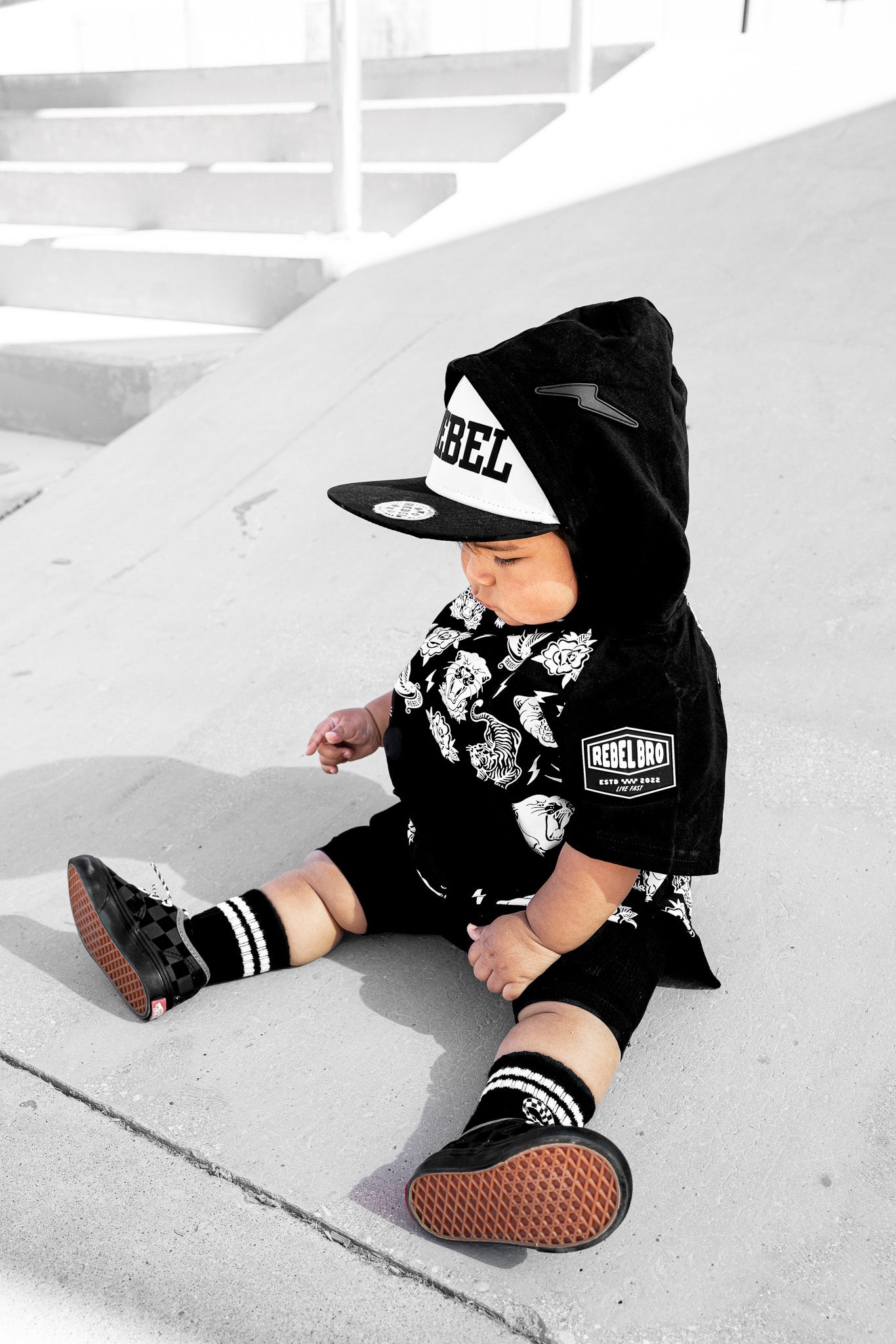 Short Sleeve Hoodie in Born To Be Wild