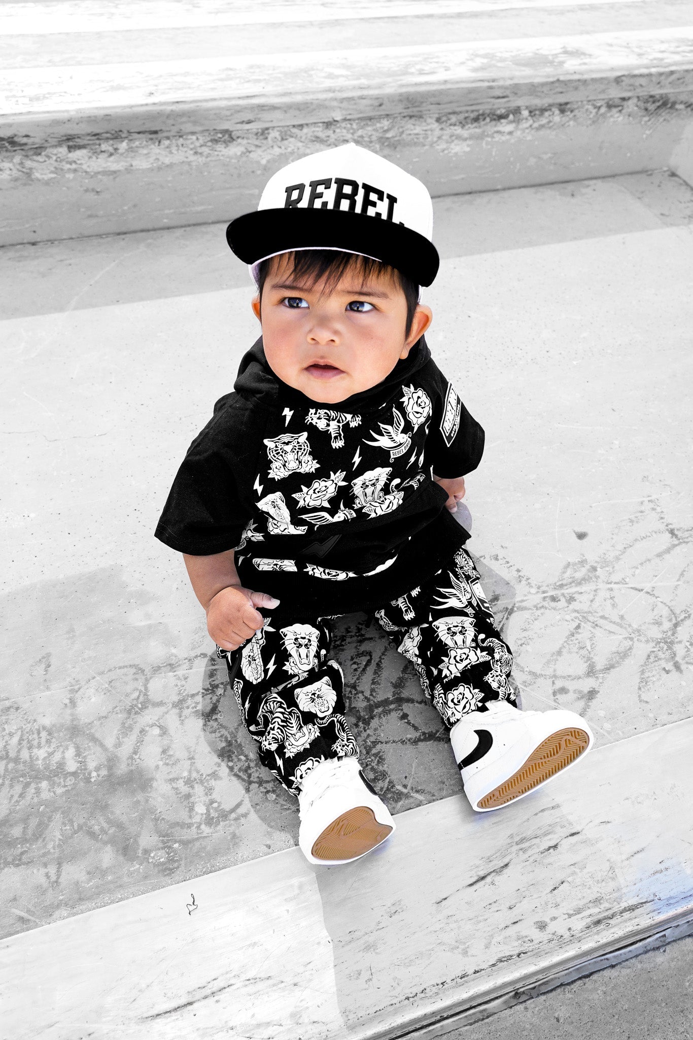 Short Sleeve Hoodie in Born To Be Wild