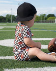 CHECKERED FOOTBALL DREAM SHORT SET