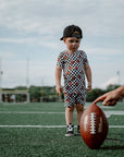 CHECKERED FOOTBALL DREAM SHORT SET