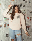 F-Bomb Mom Baby Pink Hoodie w/ Black Print