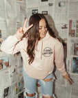 F-Bomb Mom Baby Pink Hoodie w/ Black Print
