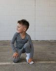 Bamboo Two Piece Pajamas | Black Gingham
