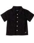 COASTAL BUTTON UP - BLACK