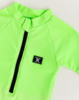 UPF50 RASHGUARD ONESIE - ELECTRIC LIME