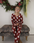 Youth Flare Bamboo Pajamas | Vintage Santa