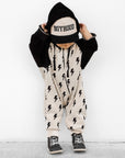 Hooded Fleece Romper in Bowie (PREORDER)