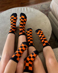 Orange and Black Check
