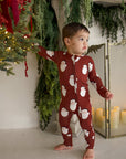 Bamboo Zip Pajamas | Vintage Santa