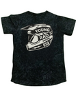 FACTORY RACING BLACK ACID WASH TEE (pre-order)
