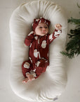 Bamboo Zip Pajamas | Vintage Santa