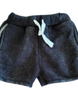 Black Acid Wash Shorts